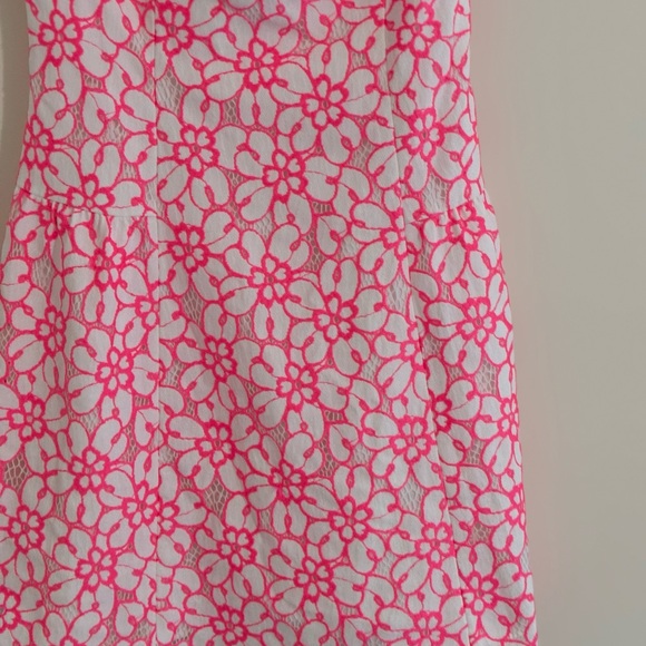 Y2K Era Lilly Pulitzer Vibrant Pink Floral Dress - Picture 3 of 6